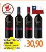 Atacadão Vinho chileno 3 medallas oferta