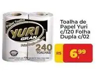 Tonin Superatacado Yuri - toalha de papel c/120 folha dupla c/02 oferta