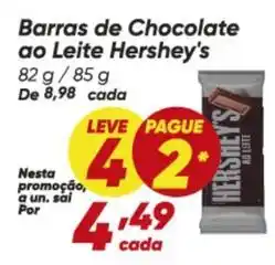 Dia Hershey´s - barras de chocolate ao leite oferta