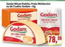Rede Supermarket Queijo Minas Padrão, Prato Minilanche ou de Coalho Godam oferta