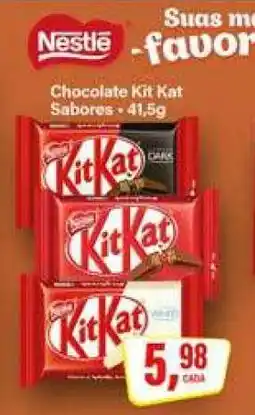 Rede Supermarket Chocolate Kit Kat Sabores oferta
