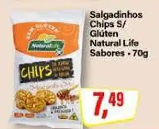 Rede Supermarket Salgadinhos Chips S/ Glúten Natural Life Sabores oferta