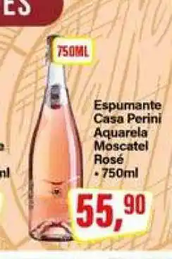 Rede Supermarket Espumante Casa Perini Aquarela Moscatel Rosé oferta