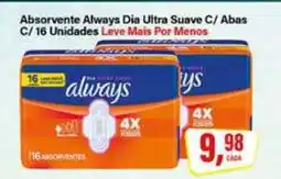 Rede Supermarket Absorvente Always Dia Ultra Suave C/ Abas oferta