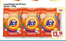 Rede Supermarket Lava Roupas em Pó Ace Sachê oferta