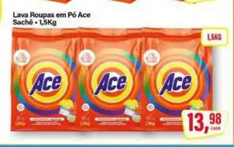 Rede Supermarket Lava Roupas em Pó Ace Sachê oferta