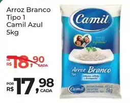 Super Luna Arroz Branco Tipo 1 Camil Azul oferta