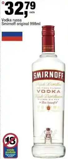 Frangolândia Vodka russa Smirnoff original oferta