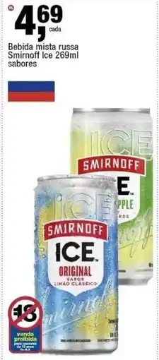Frangolândia Bebida mista russa Smirnoff Ice oferta