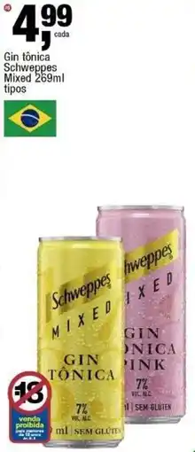 Frangolândia Gin tônica Schweppes Mixed tipos oferta