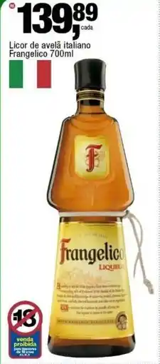 Frangolândia Licor de avelã italiano Frangelico oferta