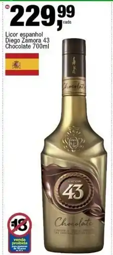 Frangolândia Licor espanhol Diego Zamora 43 Chocolate oferta