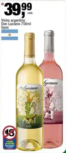 Frangolândia Vinho argentino Don Luciano tipos oferta
