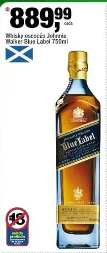 Frangolândia Whisky escocês Johnnie Walker Blue Label oferta