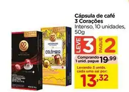 Carrefour 3 corações - cápsula de café oferta