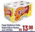 Max Atacadista Clarys - papel higiênico folha dupla pacote com 12x30m oferta