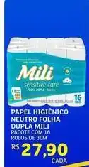 Assaí Atacadista Mili - papel higiênico neutro folha dupla oferta