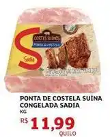 Assaí Atacadista Sadia - ponta de costela suína congelada oferta