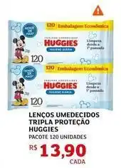 Assaí Atacadista Huggies - lencos umedecidos tripla proteção oferta