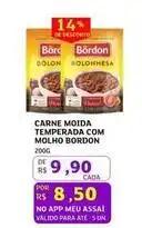Assaí Atacadista Bordon - carne moida temperada com molho oferta