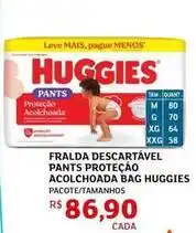 Assaí Atacadista Huggies - fralda descartável pants proteção acolchoada bag oferta