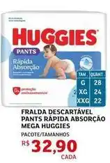 Assaí Atacadista Huggies - fralda descartável pants rapida absorcao mega oferta