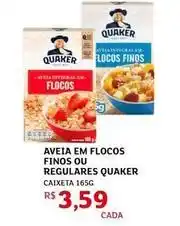 Assaí Atacadista Quaker - aveia em flocos finos ou regulares oferta
