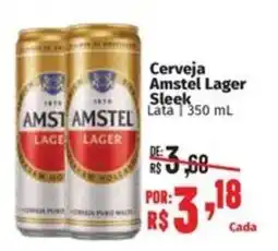 Supermercados Mateus Cerveja Amstel Lager Sleek oferta