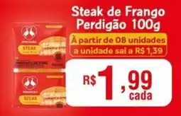 Supermercados Pague Menos Steak de Frango Perdigão oferta