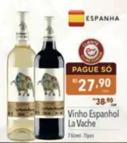Supermercados Condor Vinho Espanhol La Vache oferta