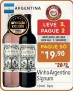 Supermercados Condor Vinho Argentino Signum oferta