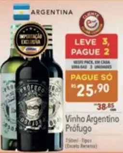 Supermercados Condor Vinho Argentino Prófugo oferta