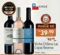 Supermercados Condor Vinho Chileno Las Cepas Reserva oferta