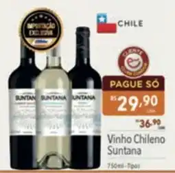 Supermercados Condor Vinho Chileno Suntana oferta