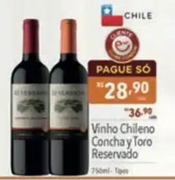 Supermercados Condor Vinho Chileno Concha y Toro Reservado oferta