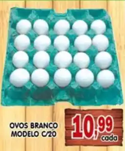 Higa's Supermercado Ovos branco modelo c/20 oferta