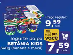 Cometa Supermercados logurte polpa BETÂNIA KIDS oferta