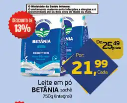 Cometa Supermercados Leite em pó BETÂNIA sachê oferta