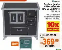 Deltasul Fogão a Lenha Vitrocerâmico N°2 C/ Gabinete oferta