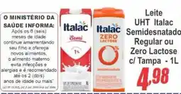 Serrano Supermercado Leite Italac Semidesnatado Regular ou Zero Lactose oferta