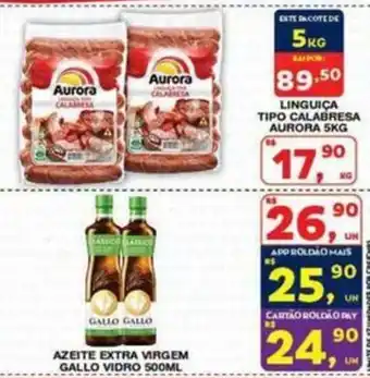 Roldão LINGUIÇA TIPO CALABRESA AURORA oferta