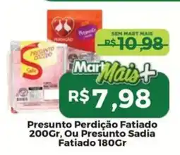 Mart Minas Presunto Perdição Fatiado Ou Presunto Sadia Fatiado oferta