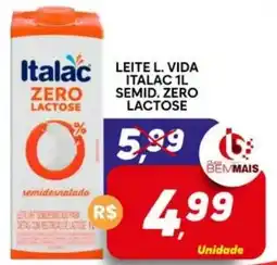 Supermercado Bem Barato Leite l. vida italac semid. zero lactose oferta