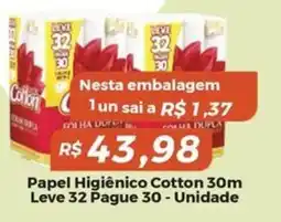 Mart Minas Papel Higiênico Cotton 30m oferta