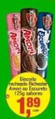 Frangolândia Biscoito recheado Richester Amori ou Escureto oferta