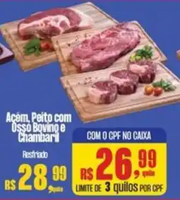 Supermercados Mateus Acém, Peito com Osso Bovino e Chambaril oferta