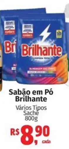 Supermercados Mateus Sabão em Pó Brilhante Vários Tipos Sache oferta