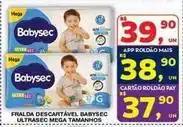 Roldão Babysec - fralda descartável ultrasec mega tamanhos oferta