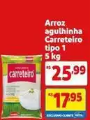 Mercado Extra Carreteiro - arroz agulhinha tipo 1 oferta