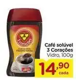 Carrefour 3 corações - café solúvel oferta
